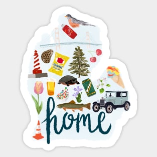 Michigan Home Sticker